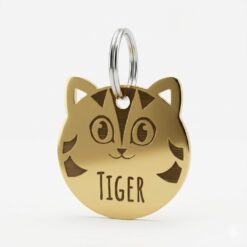 Фігурний адресник у формі голови кота