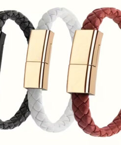 Шкіряний USB-браслет для зарядки телефону з персональним гравіюванням